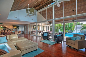 Large Pompano Home with Pool 1 Block to Private Beach